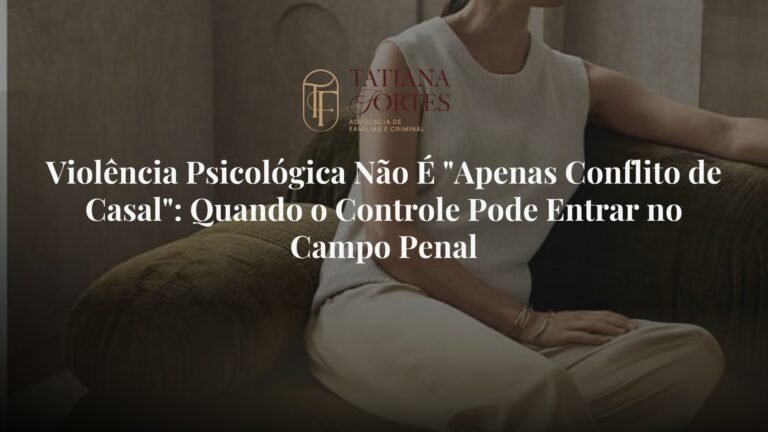 Violência Psicológica Não É “Apenas Conflito de Casal”: Quando o Controle Pode Entrar no Campo Penal
